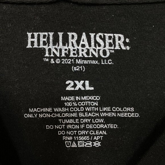 Hellraiser Inferno Pinhead Welcome to Hell Horror T-Shirt 2X - Picture 4 of 4